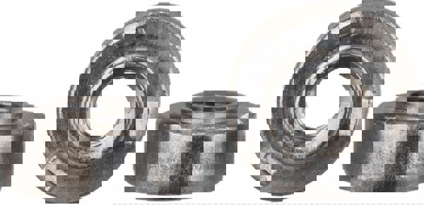 M3x0.50, 7.95mm Body Diam, Round Head, Carbon Steel Weld Nut